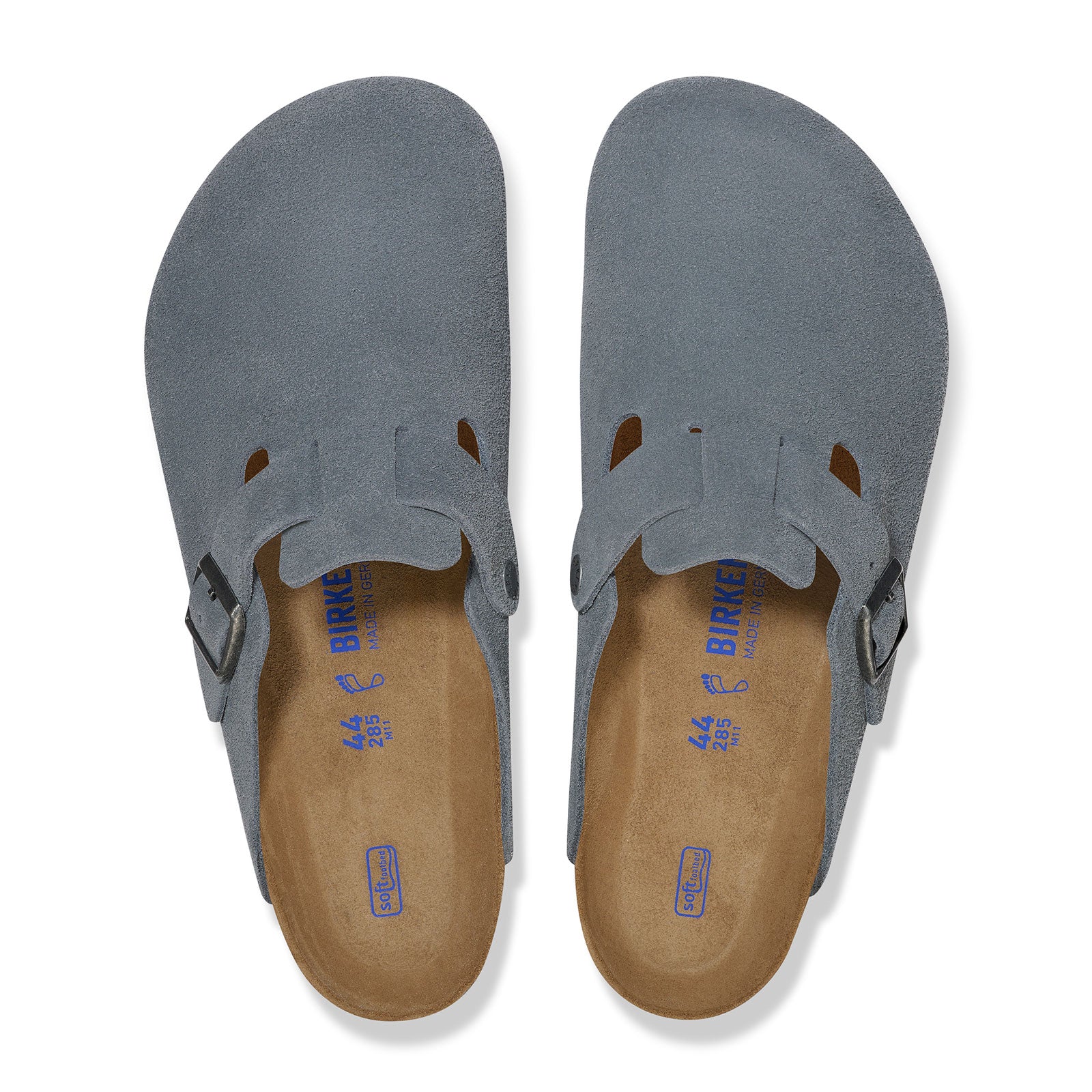 Birkenstock Boston Clog for Men - Comfortable Suede Slip-On Shoes in Basalt Gray | Perfect for Casual Wear, Home & Office