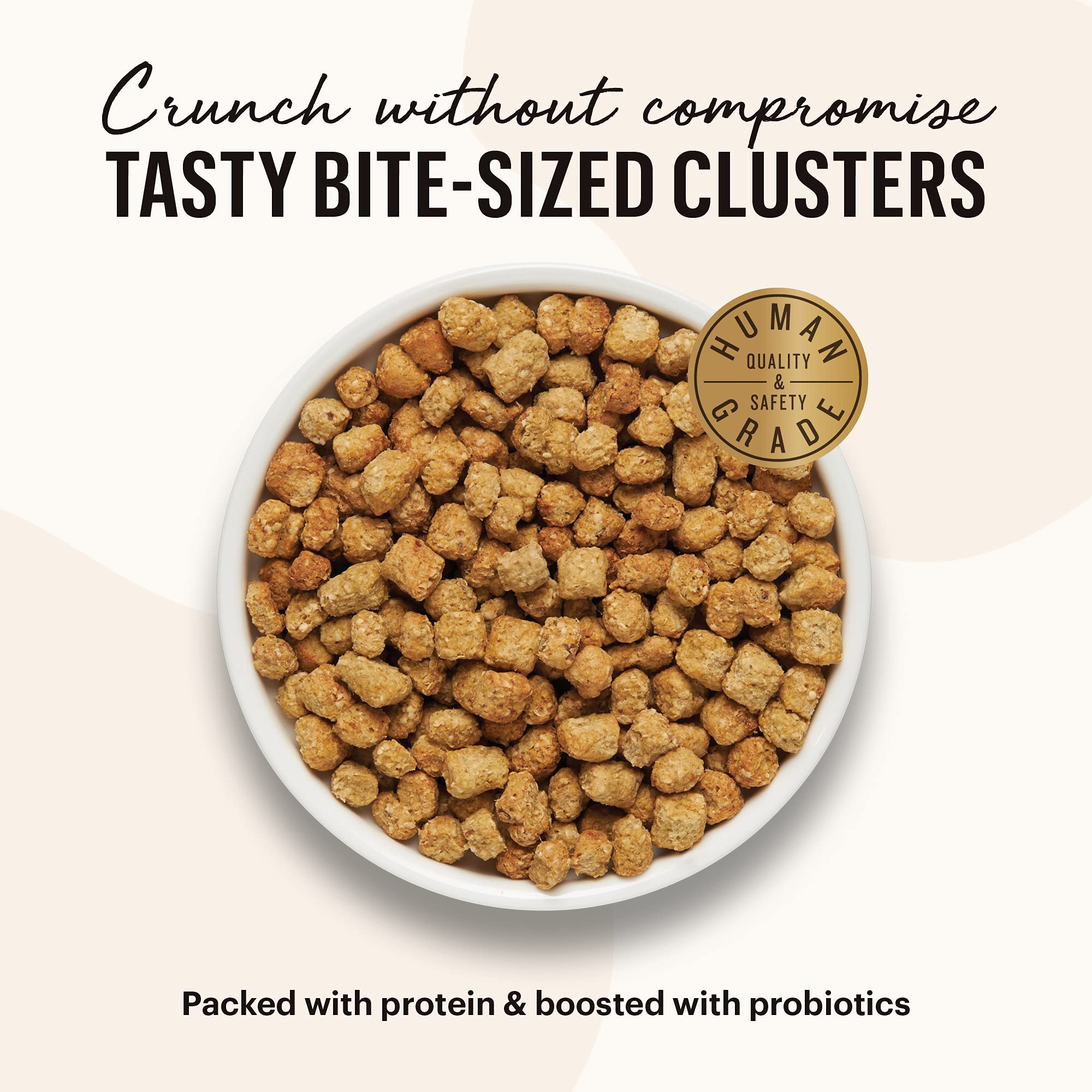 The Honest Kitchen Grain-Free Chicken Dry Cat Food - Whole Food Clusters, 10 lb Bag | Natural & Healthy Cat Kibble for Indoor & Outdoor Cats