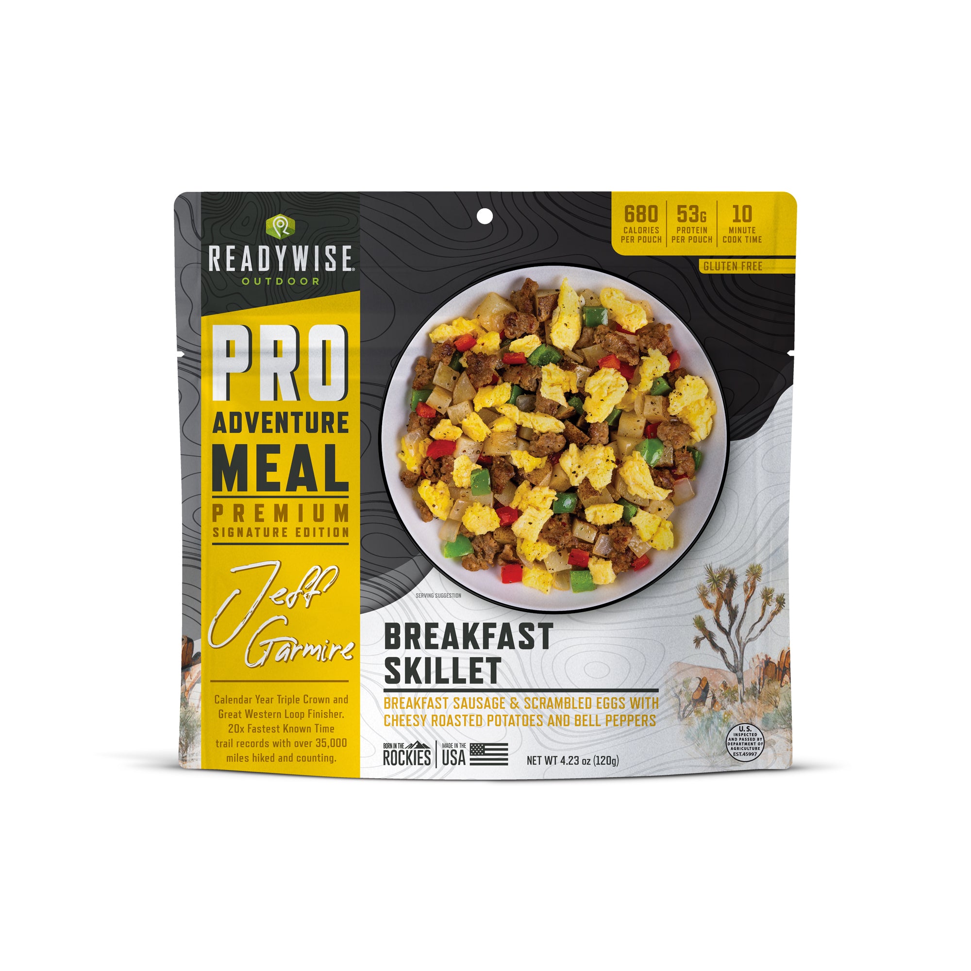 ReadyWise 6 Pack Pro Adventure Meal Breakfast Skillet - Freeze Dried Camping Food for Backpacking, Hiking & Emergency Preparedness - High Protein, Easy to Prepare, Long Shelf Life
