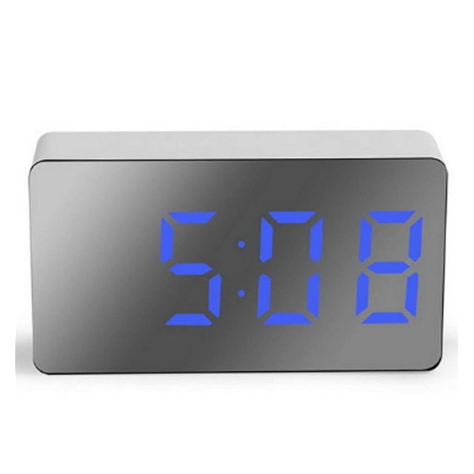 LED Mirror Alarm Clock with Digital Display - Multifunctional Electronic Alarm Clock for Bedroom, Living Room & Office (Black) | Perfect for Home, Travel & Gift Giving