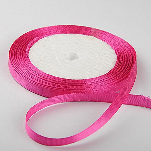 Elegant Pink Satin Ribbon for Wedding, Party, Crafts & DIY - Hair Accessories, Sewing Decorations & Cloth Tape - Perfect for Gift Wrapping, Scrapbooking & Home Decor