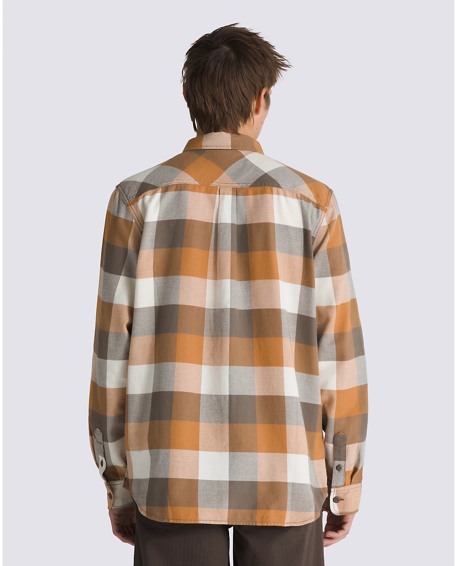 VANS Box Flannel Classic Woven Flannel Shirt for Men - Bungee Cord & Corduroy Plaid Button-Up Shirt - Casual Wear for Outdoor Activities and Street Style Fashion