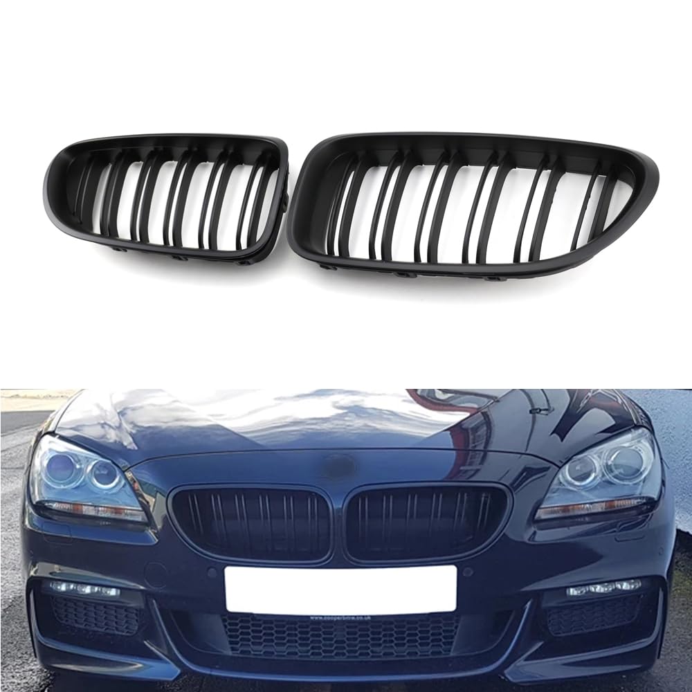 BMW 6-Series F06 F12 F13 (2012-2018) Matt Black ABS Front Grill Replacement - Upgrade Your Car's Style for Daily Driving & Car Shows