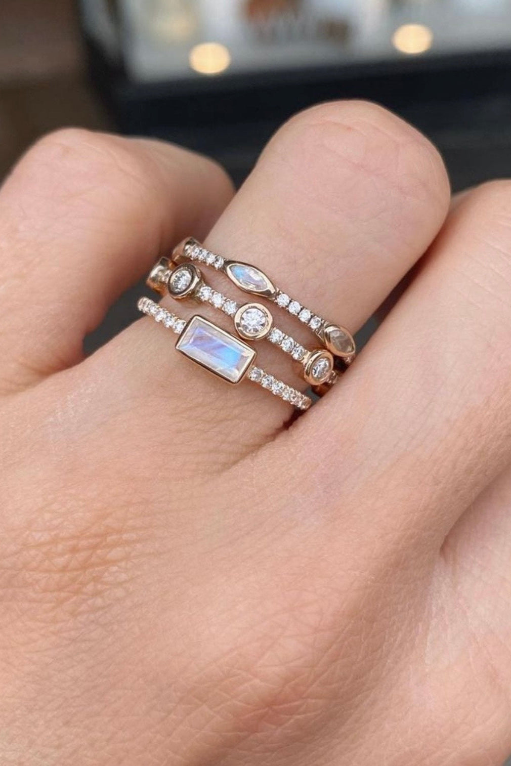 Infinity Moonstone White Gold Wedding Ring – Elegant Bridal Jewelry for Women, Perfect for Engagement, Proposal & Anniversary Gifts