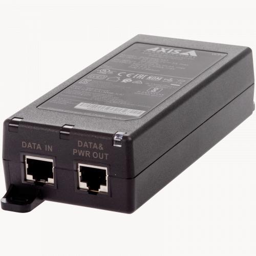 Axis Communications 30W Single Port AC/DC Midspan Power Supply - Ideal for IP Cameras, VoIP Phones & Network Devices in Home & Office Security Systems