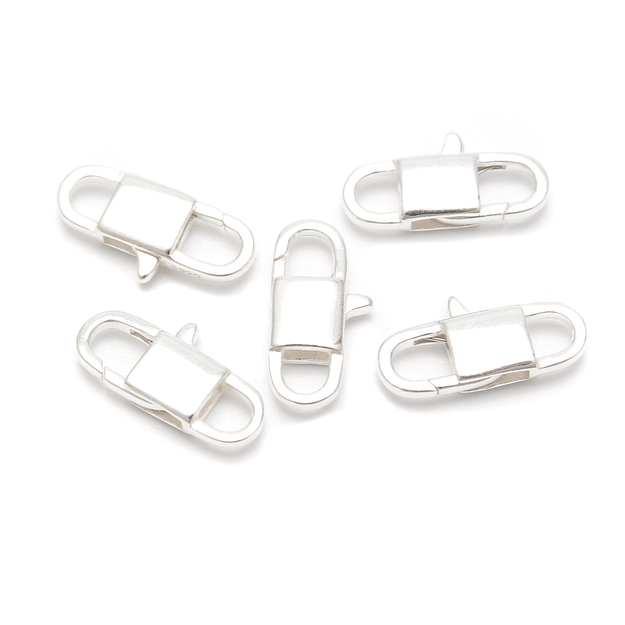 925 Sterling Silver Double Circle Clasp - Size 7x15mm (3 pcs per Bag) - Perfect for Jewelry Making, Bracelets, Necklaces & DIY Crafts