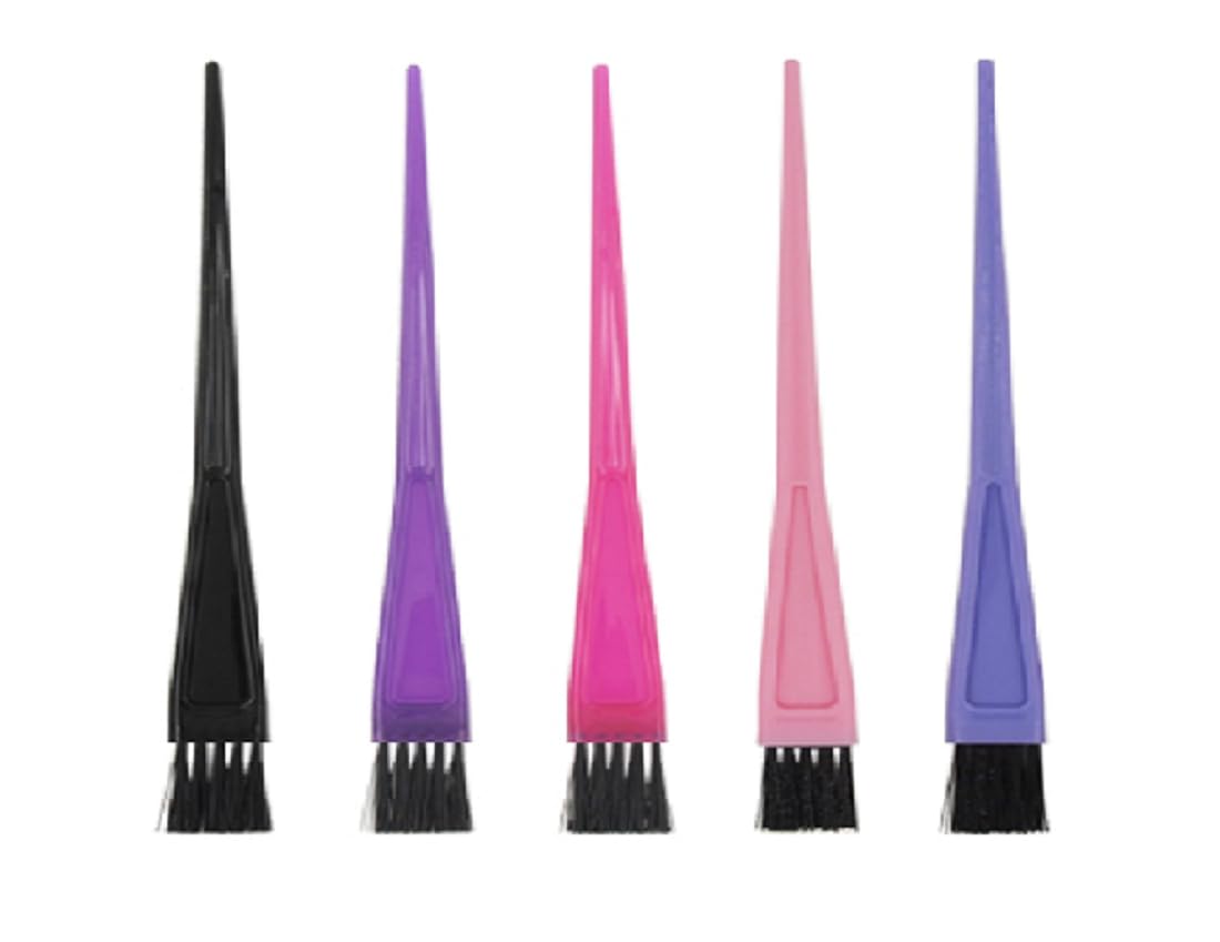 Professional Osceola Hair Dye Brush Set - 5pc Mini Tint & Coloring Brushes for Hair Bleaching, Styling & Salon Applications - Perfect for DIY Hair Coloring, Highlights & Root Touch-Ups at Home