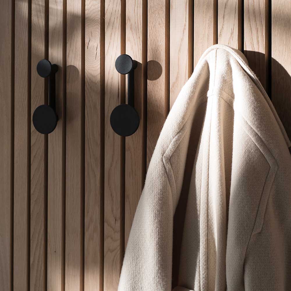 Premium AUDO CPH Afteroom Coat Hanger - Space-Saving 2-in-1 Design in Black | Perfect for Closet Organization & Small Spaces