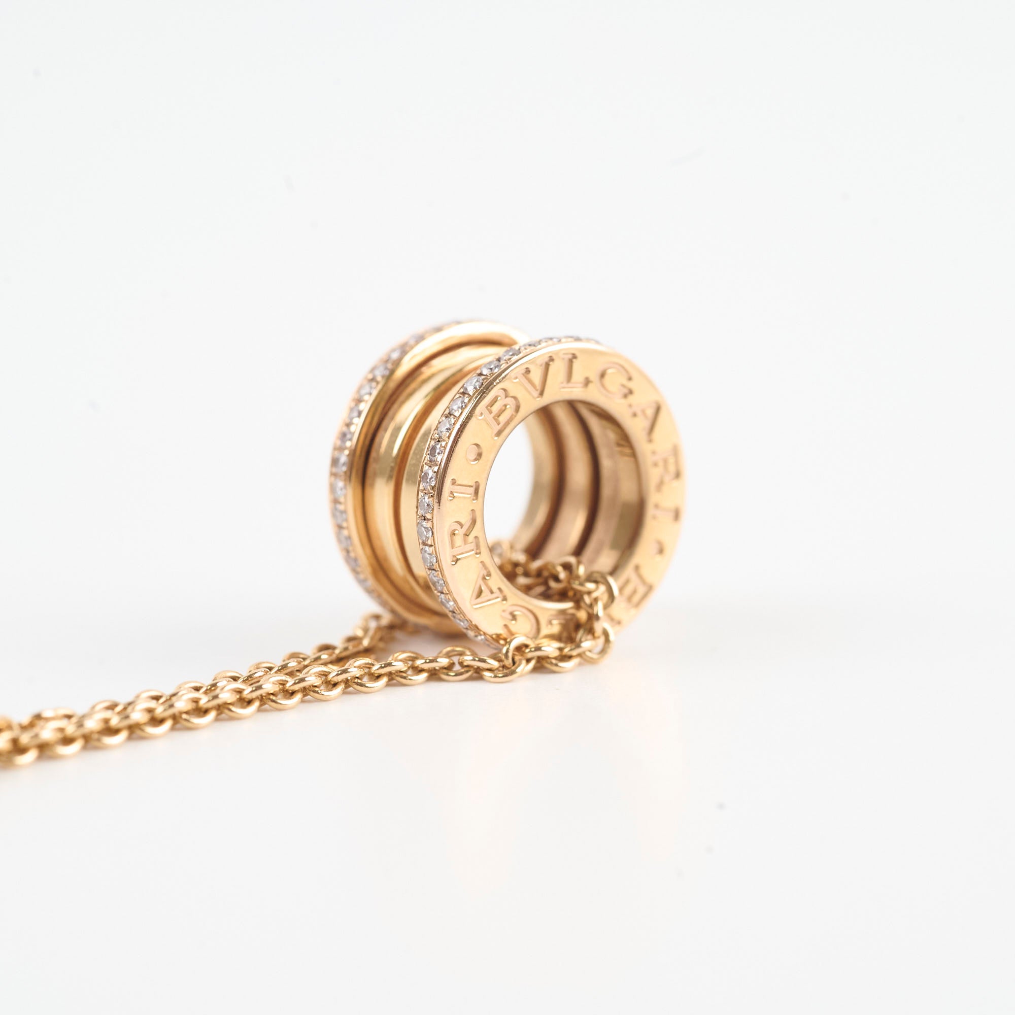 Bvlgari B.zero1 Diamond Necklace in 18K Rose Gold - Elegant Jewelry for Women, Perfect for Weddings, Anniversaries & Special Occasions