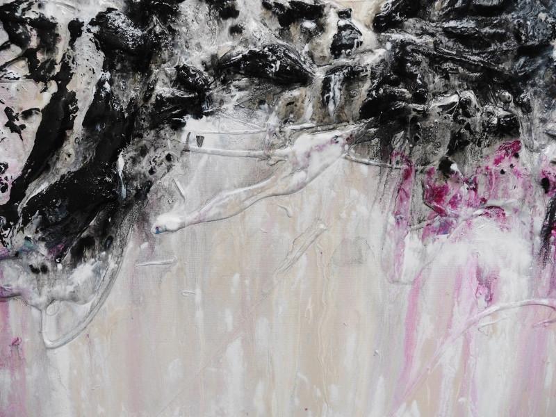 120cm x 120cm Pink Abstract Canvas Wall Art - Modern Home Decor for Living Room, Bedroom & Office | Large Square Painting for Contemporary Interior Design