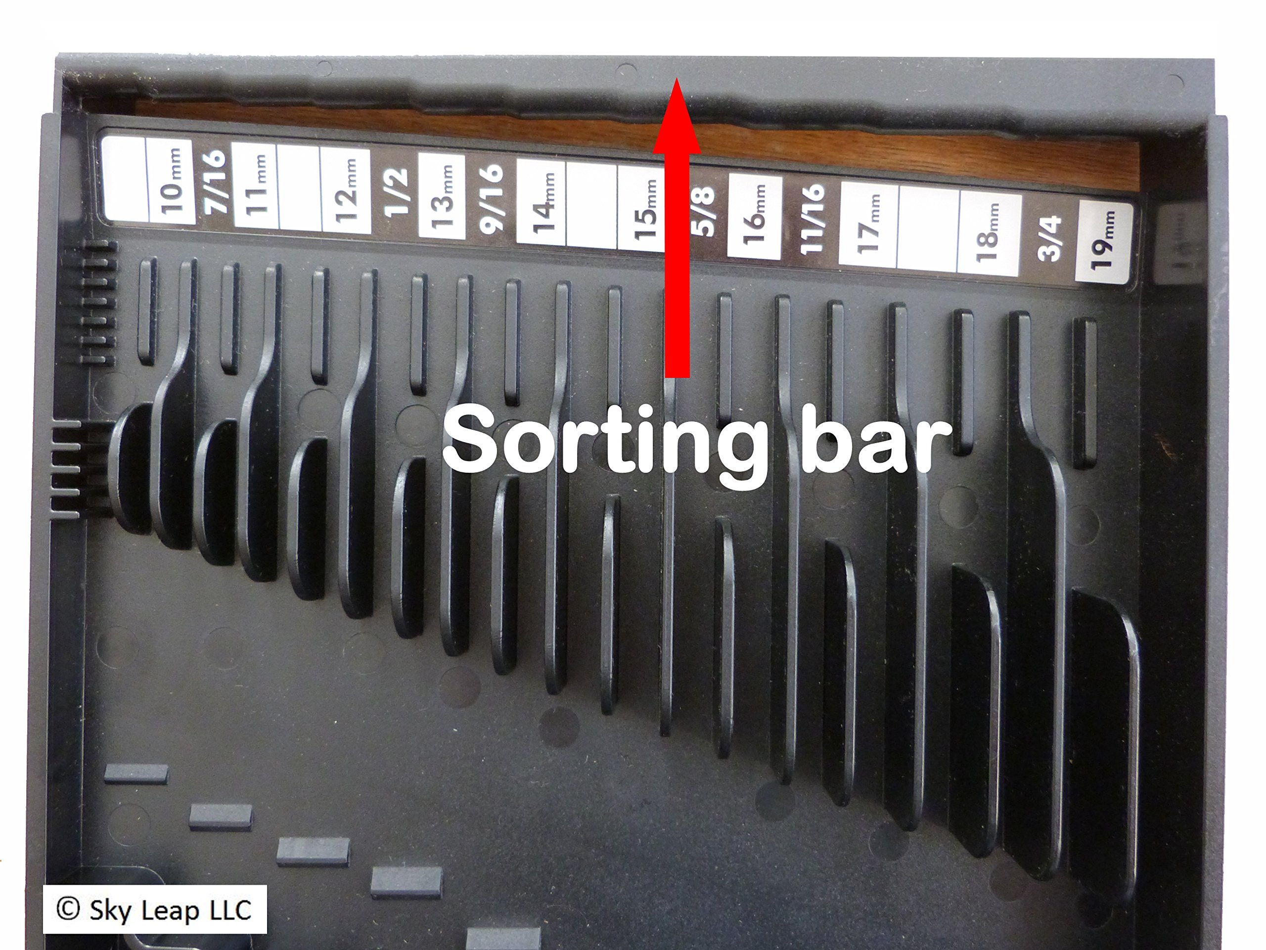 Premium Black Wrench Organizer - Made in USA - Perfect for Toolbox, Garage & Workshop Organization