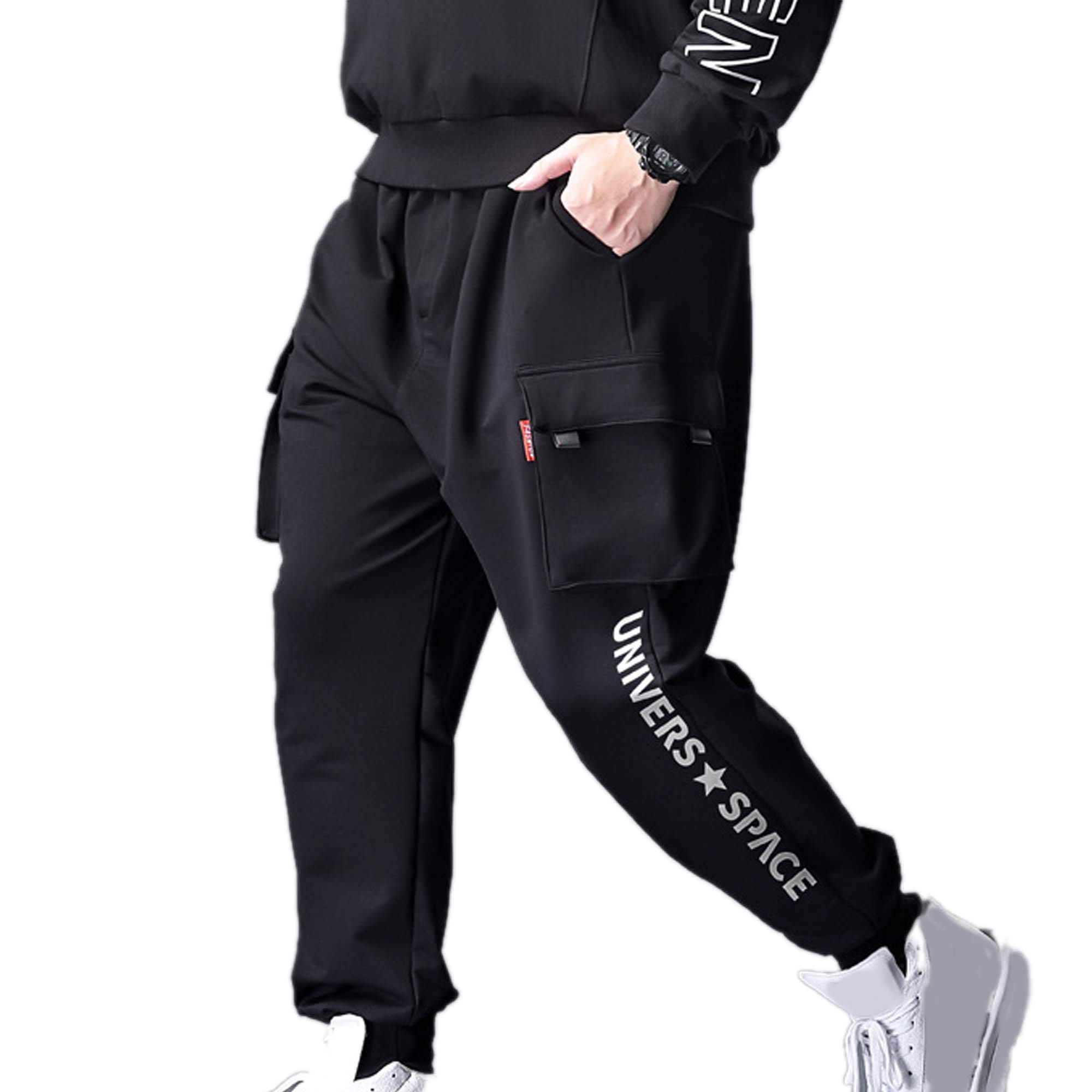 XYXIONGMAO Men's Hip Hop Joggers - Loose Fit Cargo Pants with Multiple Pockets | Streetwear, Casual & Sports Wear for Youth | Perfect for Gym, Running, and Urban Fashion