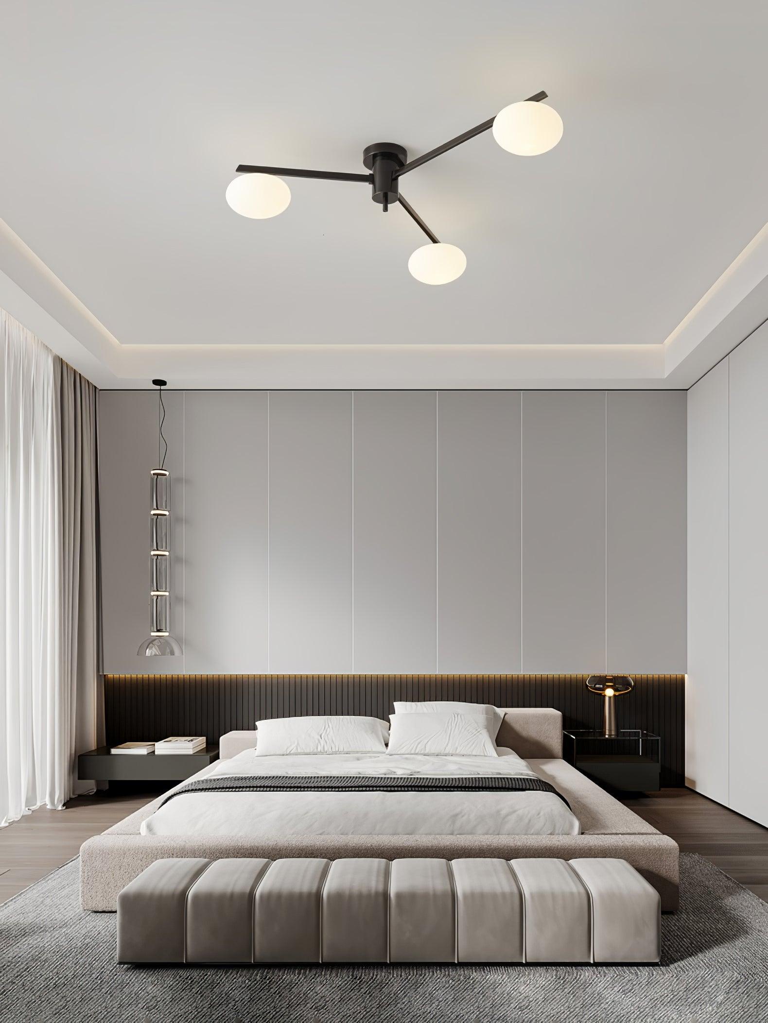 Modern Jasper Ceiling Light Fixture - Energy Efficient LED Flush Mount for Living Room, Bedroom & Kitchen - Dimmable Indoor Lighting for Home & Office
