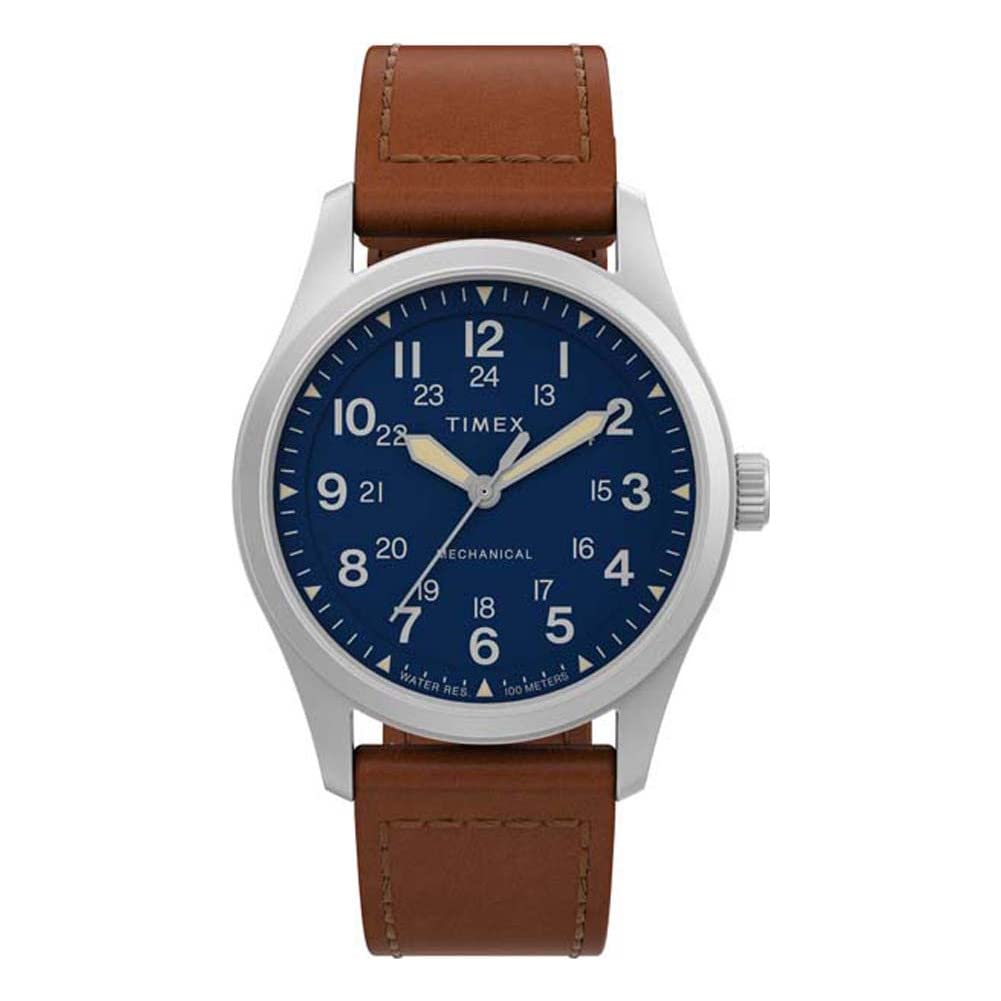 Timex Expedition North Field Post 38mm Men's Watch - Eco-Friendly Leather Strap, Mechanical Movement, Water Resistant | Outdoor Adventure, Hiking, Camping, Everyday Wear