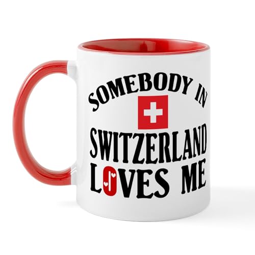 White/Red Inside - Somebody In Switzerland Mug