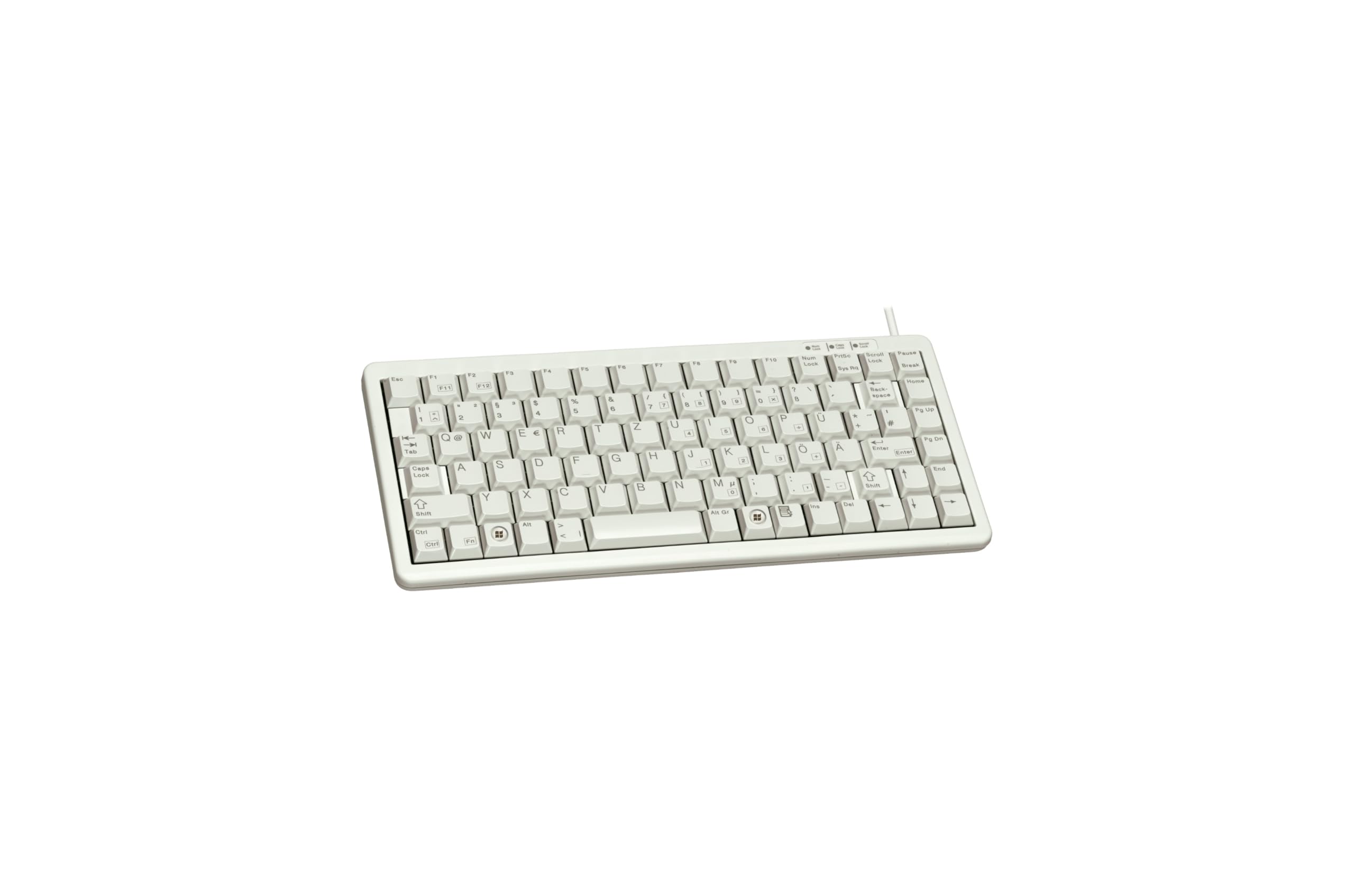 CHERRY G84-4100 Compact Mechanical Keyboard - International QWERTY Layout, Wired USB, Slim Design with ML Switches (Black) - Perfect for Office Work, Gaming & Space-Saving Desktops