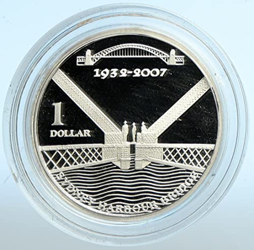 2007 Australia Elizabeth II Sydney Harbor Bridge $1 Silver Coin - Uncirculated Collectible for Coin Enthusiasts & History Buffs | Perfect for Gifts, Collections, and Historical Displays