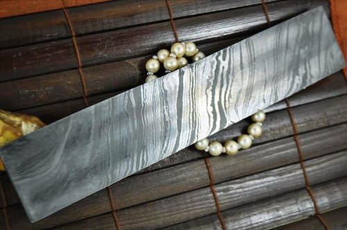 Premium Damascus Steel Billet for Knife Making - 200+ Layers, 254 x 38 x 4.0 mm - Perfect for Custom Knives, Bladesmithing & DIY Projects - High-Quality Knife Crafting Material for Professionals & Hobbyists