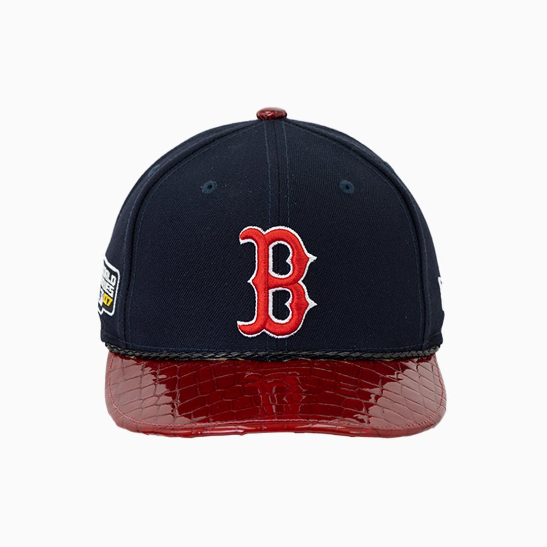 Breyer's Buck 50 Boston Red Sox MLB Baseball Cap with Genuine Leather Visor - Perfect for Baseball Games, Sports Events & Casual Wear