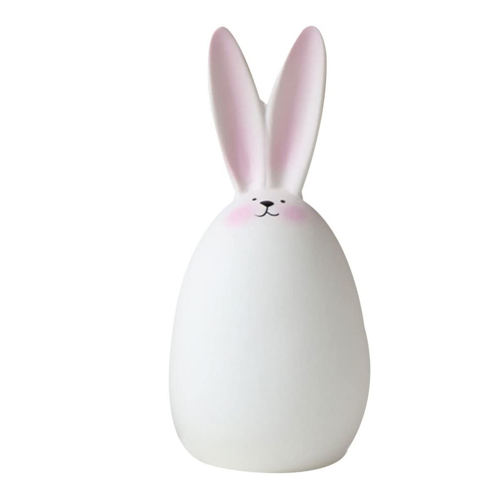 BESPORTBLE Pink Ceramic Bunny Figurine - Handcrafted Porcelain Easter Rabbit Statue, Collectible Home Decor Sculpture for Easter, Desktop, Office & Shelf Display - Perfect for Spring Decorations, Gift Giving & Holiday Table Centerpieces