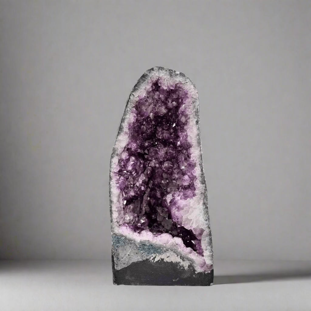 Natural Brazilian Amethyst Geode Cathedral - Large 20-60 lbs | Healing Crystal for Home Decor, Meditation & Spiritual Gifts