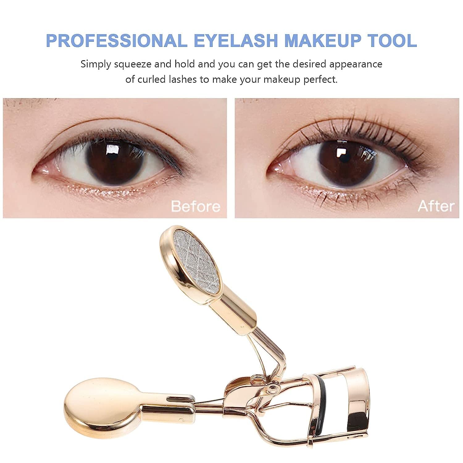 Professional Eyelash Curler with Non-Slip Finger Grip - Perfect for Daily Makeup & Salon Use | Enhance Natural Lashes for Stunning Eye Looks