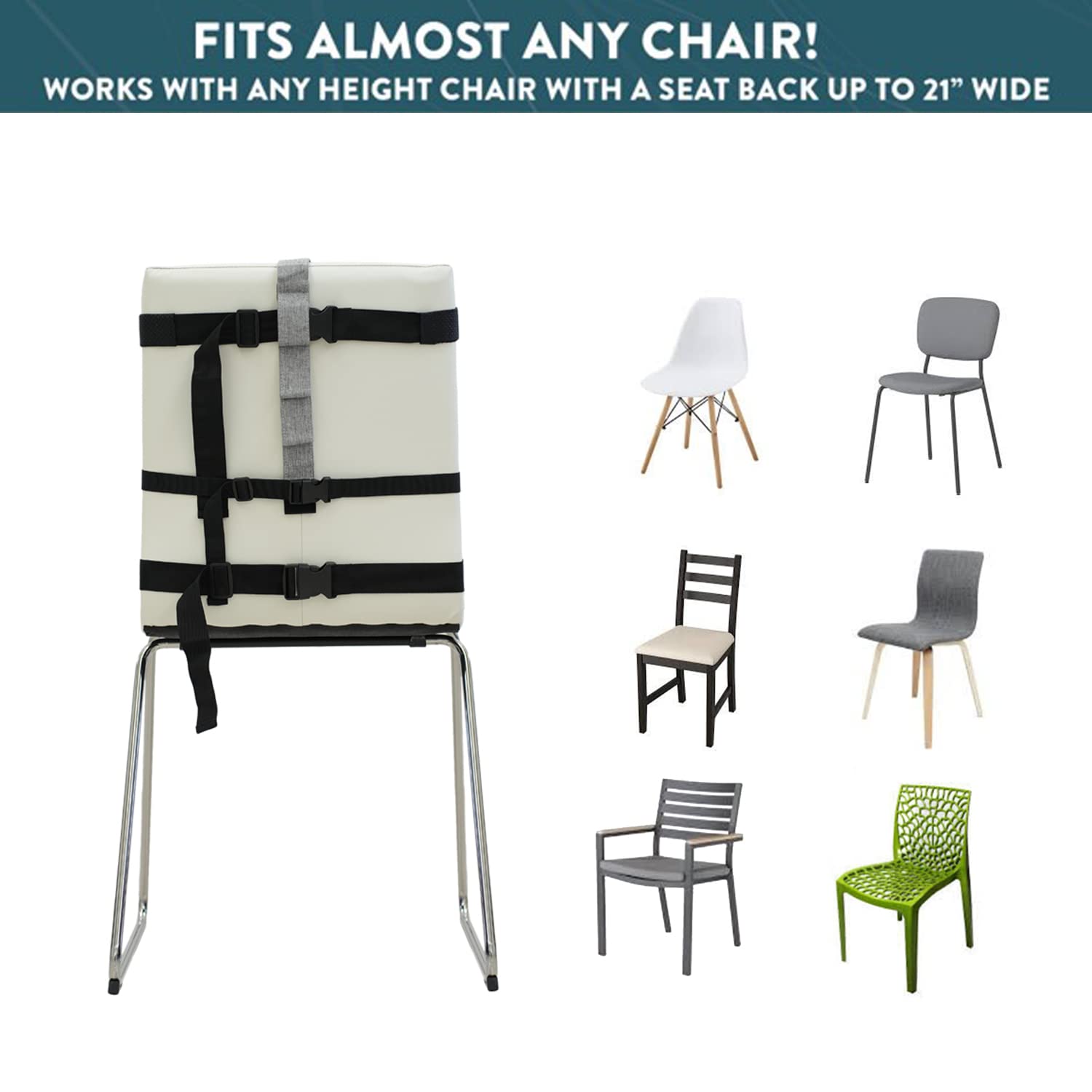 Portable Baby High Chair for Travel - Lightweight Foldable Highchair with Safety Harness | Perfect for Dining Out, Camping & Airplane Travel