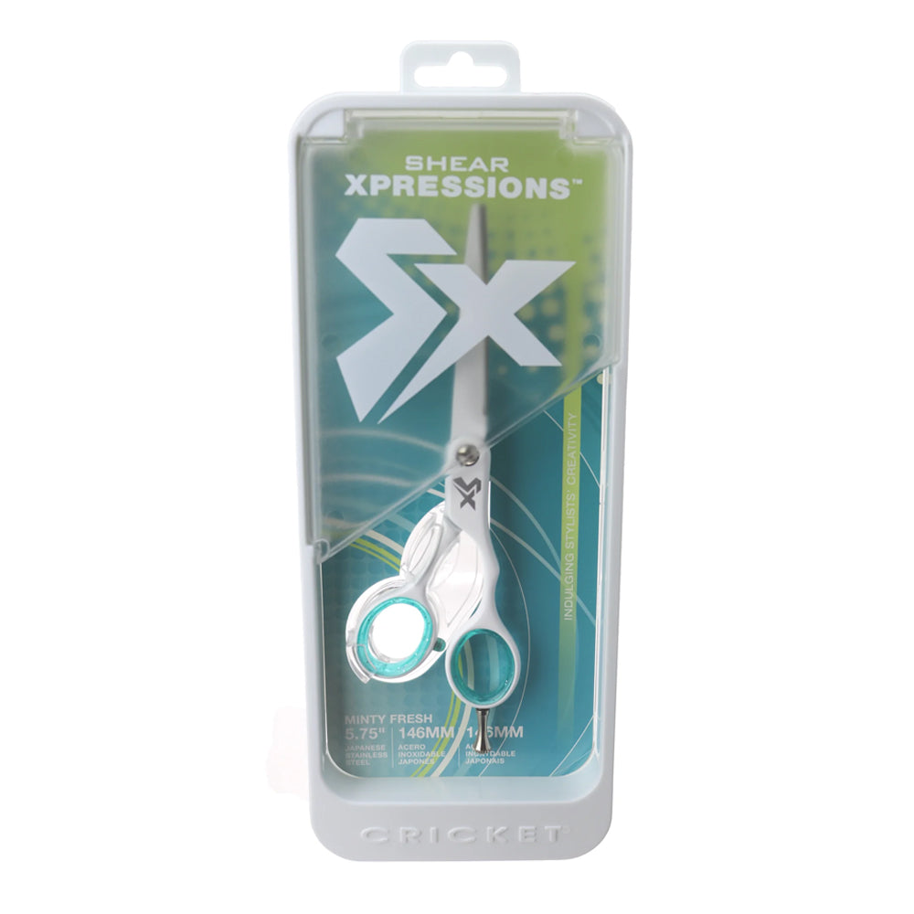 Professional Cricket Shear Xpression 5.75 Inch Hair Cutting Scissors with Protective Case - Precision Styling Tools for Salon & Home Haircuts, Trims & Layering