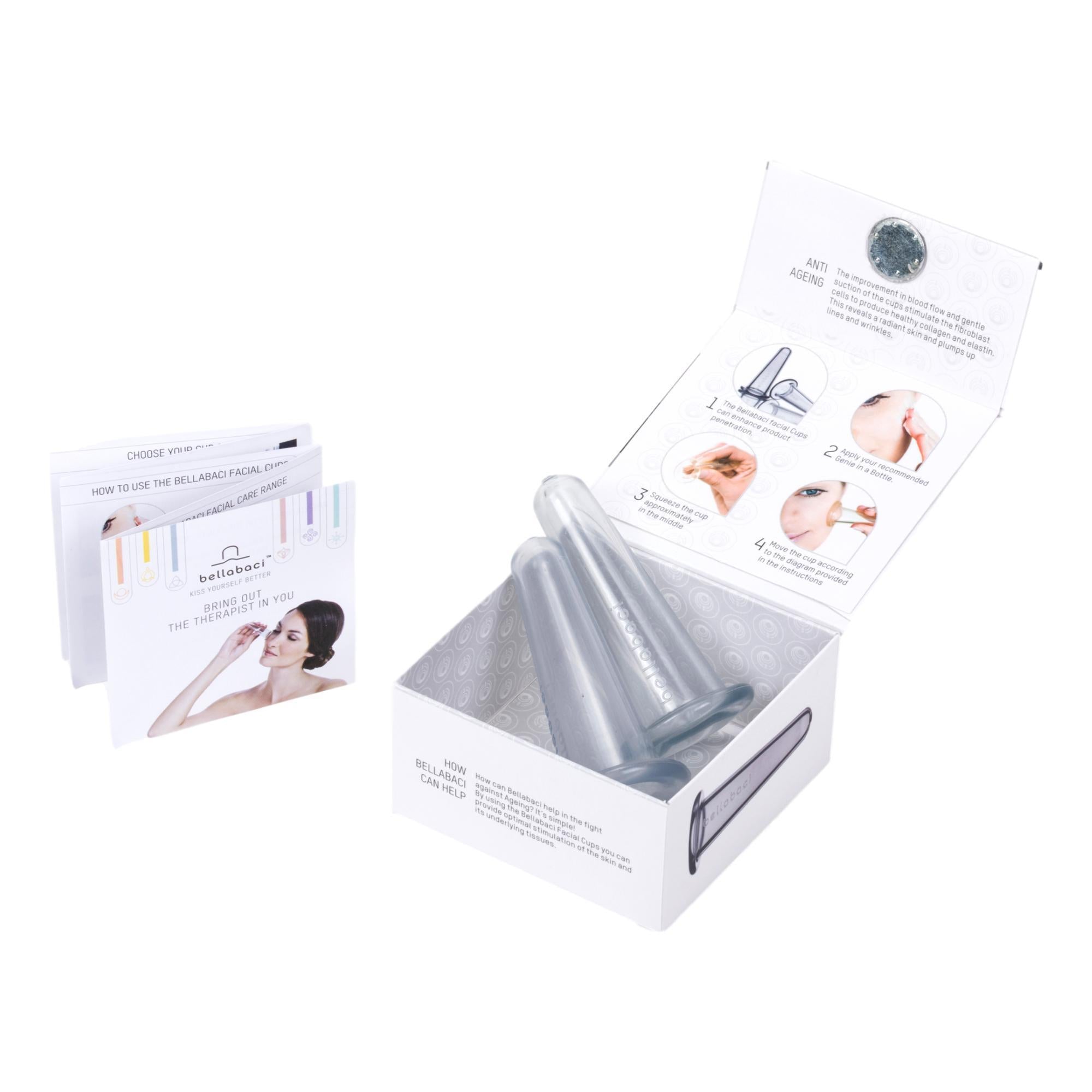 Bellabaci Facial Cups Set - Anti-Aging Face Cupping Therapy Kit for Glowing Skin | At-Home Facial Massage & Lymphatic Drainage Tools for Relaxation & Skin Rejuvenation