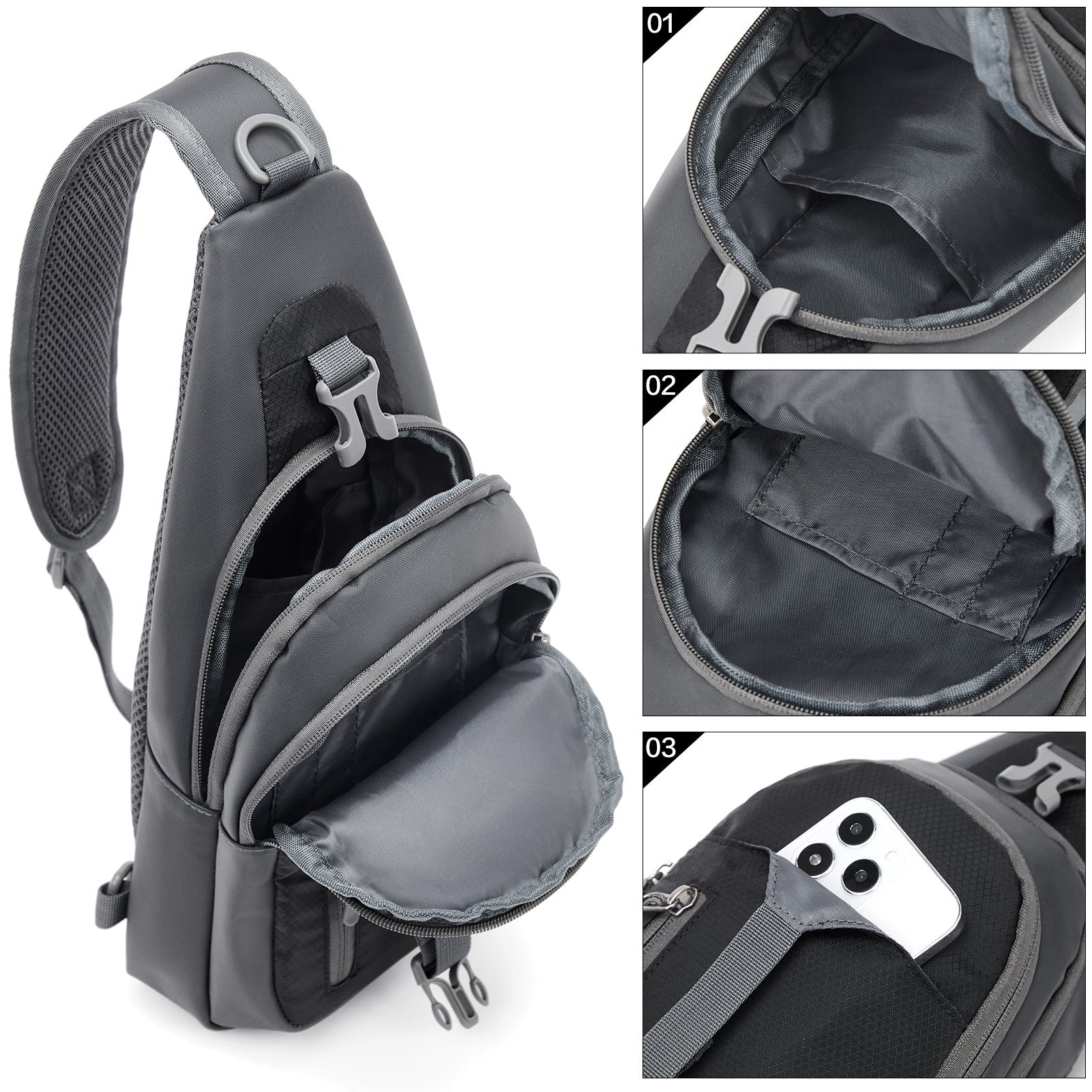 Nova Multi-Pocket Hiking Chest Bag - Lightweight Outdoor Gear for Camping, Travel & Adventure - Perfect for Hiking, Running & Everyday Use