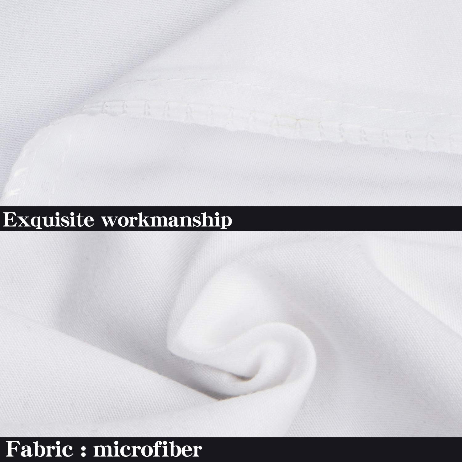 NTBAY Queen Size White Microfiber Pillowcases & Pillow Shams Set - 20 x 30 Inches - Ultra Soft Bedding for Side Sleepers & Hotel Luxury Feel
