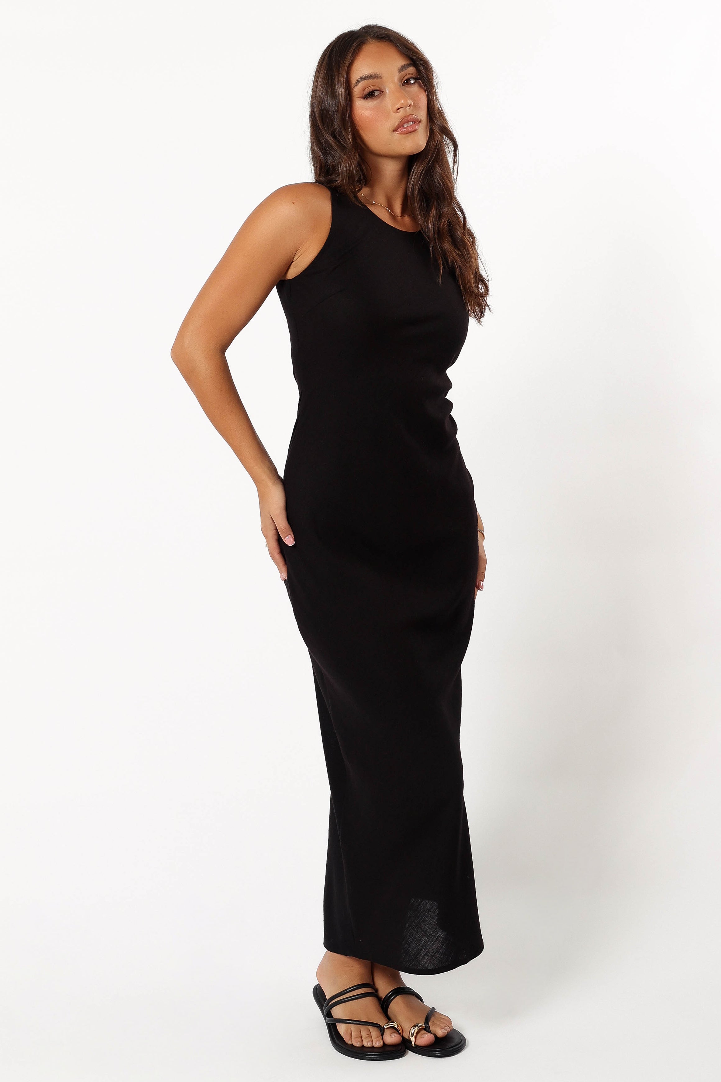 Ellis Maxi Dress for Women - Elegant Black Long Flowy Dress for Summer, Beach, Party & Casual Wear