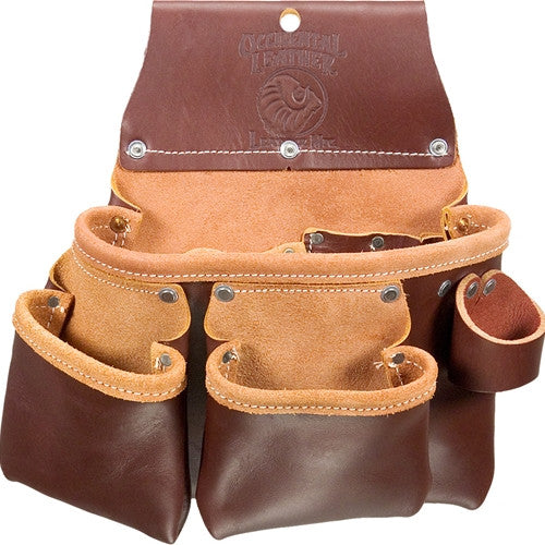 Occidental Leather 5017DB Professional 3-Pouch Tool Bag - Durable Construction for Electricians, Carpenters & Contractors - Perfect for Job Sites & DIY Projects
