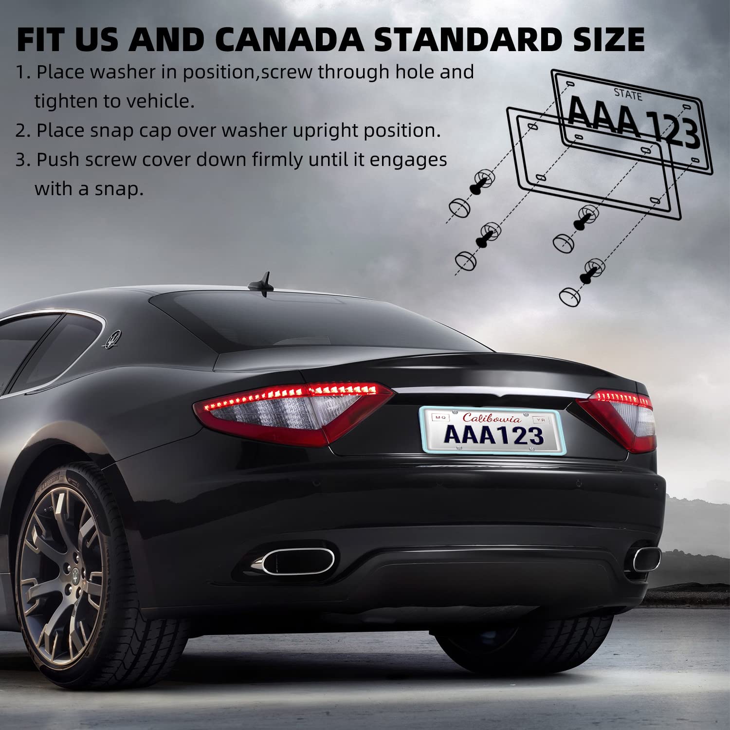 1 Pack Red Silicone License Plate Frame - Front & Back Cover, Rust-Proof, Rattle-Proof, Weather-Resistant Bracket Holder for US & Canada Standard Cars | Perfect for Car Enthusiasts, Daily Commuters & All-Weather Protection