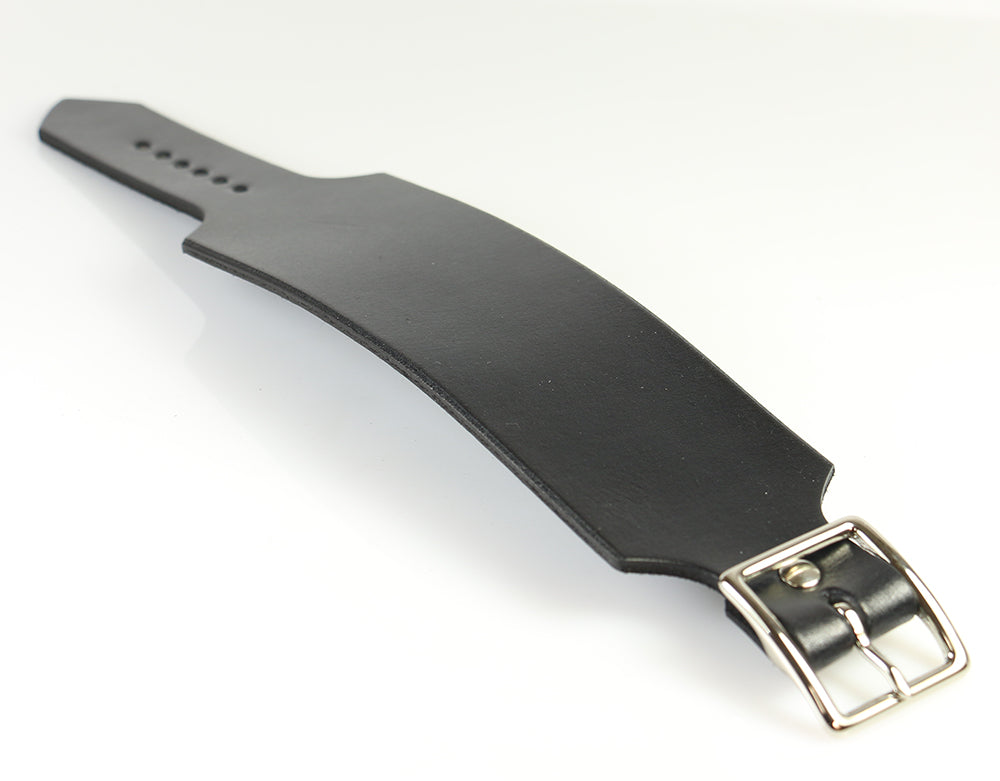 Premium Tapered Die-Cut Leather Wristband for Men & Women - Adjustable Genuine Leather Bracelet - Fashion Accessory for Casual Wear, Work, and Special Occasions