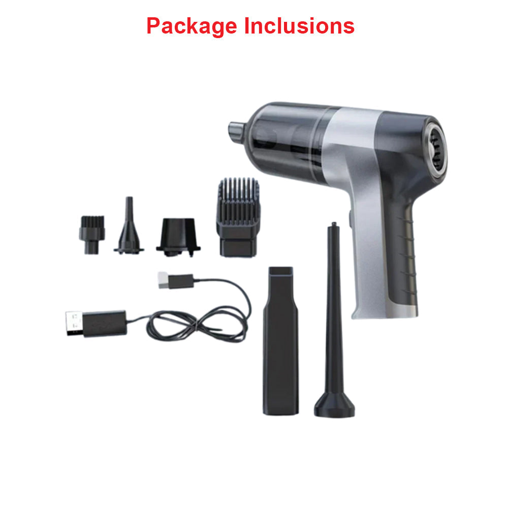 ANYCO Anymob 4-in-1 Pro Mini Handheld Vacuum Cleaner - Powerful Cordless Car Vacuum for Pet Hair, Dust, Crumbs - Compact & Lightweight for Home, Office, Car Cleaning (Black)