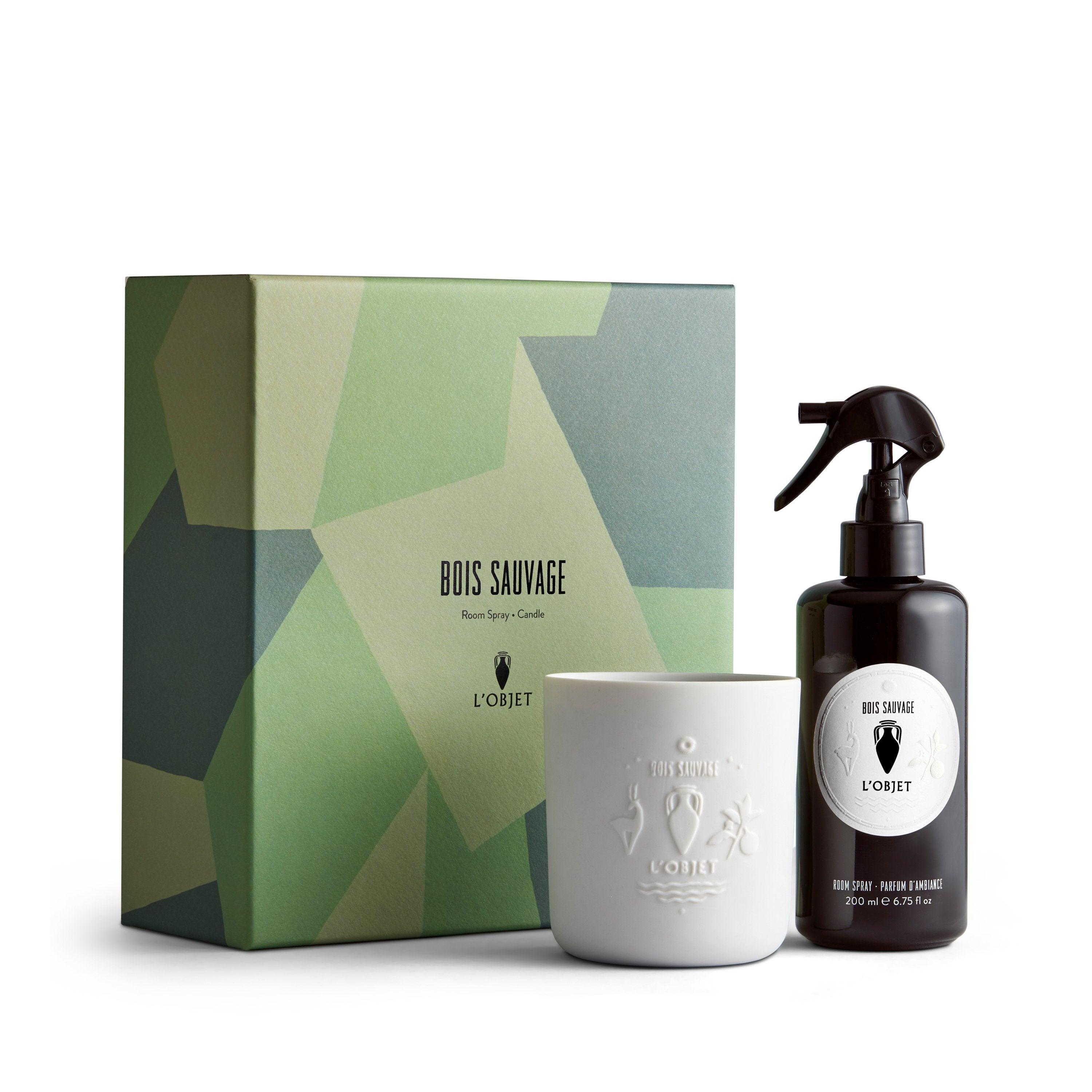 Bois Sauvage Room Spray & Candle Gift Set - Natural Aromatherapy for Home, Bedroom & Office - Perfect for Relaxation, Stress Relief & Mood Enhancement