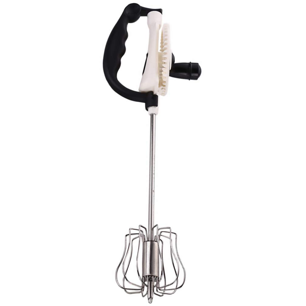 GARNECK Stainless Steel Hand Push Rotary Egg Whisk - Semi-Automatic Egg Beater Mixer for Baking, Cooking & Whipping Cream | Perfect for Kitchen, Restaurant & Home Use