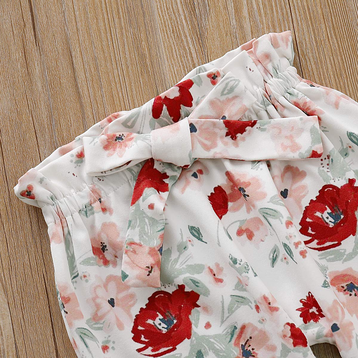 3PCS Baby Girl Clothes Set - Newborn Toddler Romper Bodysuit Jumpsuit with Floral Pants Outfit | Soft Cotton Infant Outfits for Playtime, Photo Shoots & Daily Wear