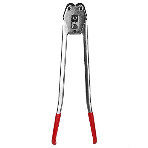 Heavy Duty Manual PET Plastic Strap Sealer Tool - Red Handheld Banding Machine for Secure Packing & Shipping | Ideal for Warehouse, Logistics, and Industrial Packaging