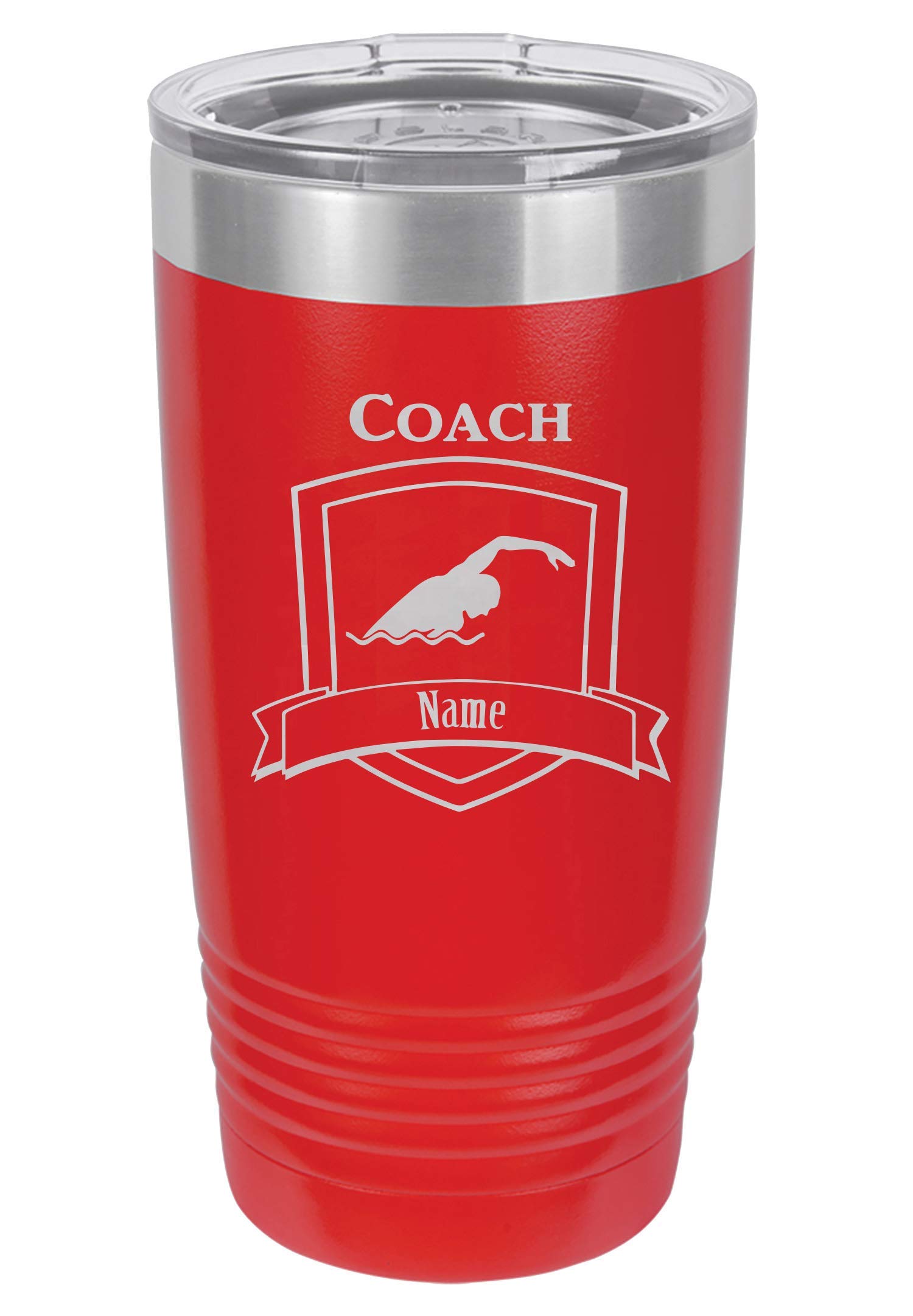 Personalized Swimming Coach Tumbler - Custom Insulated Water Bottle for Swim Instructors & Coaches - Perfect Gift for Swim Teachers, Team Coaches & Swimming Enthusiasts - Ideal for Poolside, Training Sessions & Competitions