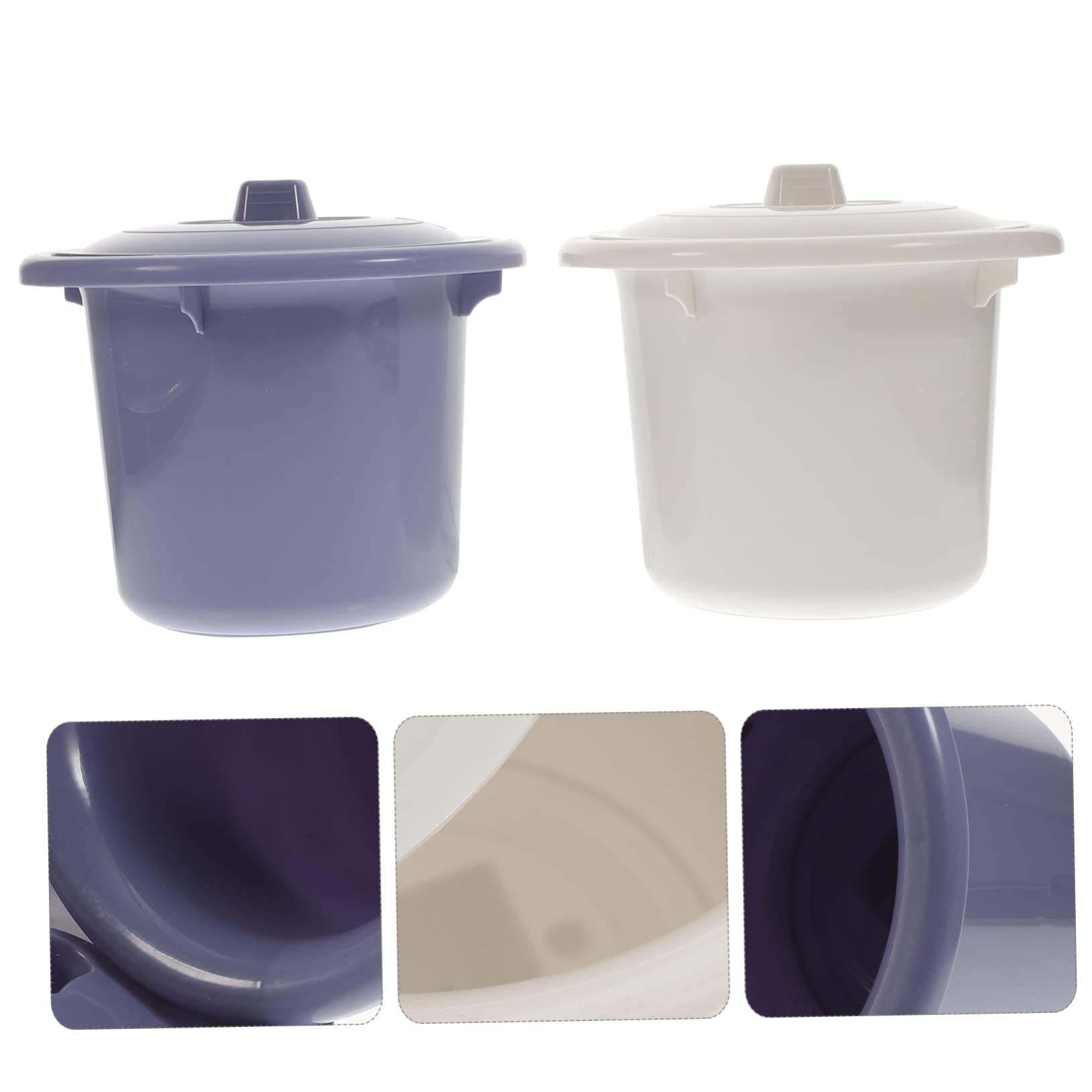 2pcs Portable Spittoon for Elderly Men & Adults - Travel Urinal Pail with Lid, Car Potty Container, Convenient Chamber Pot for Home & Outdoor Use - Ideal for Road Trips, Camping & Bedridden Care