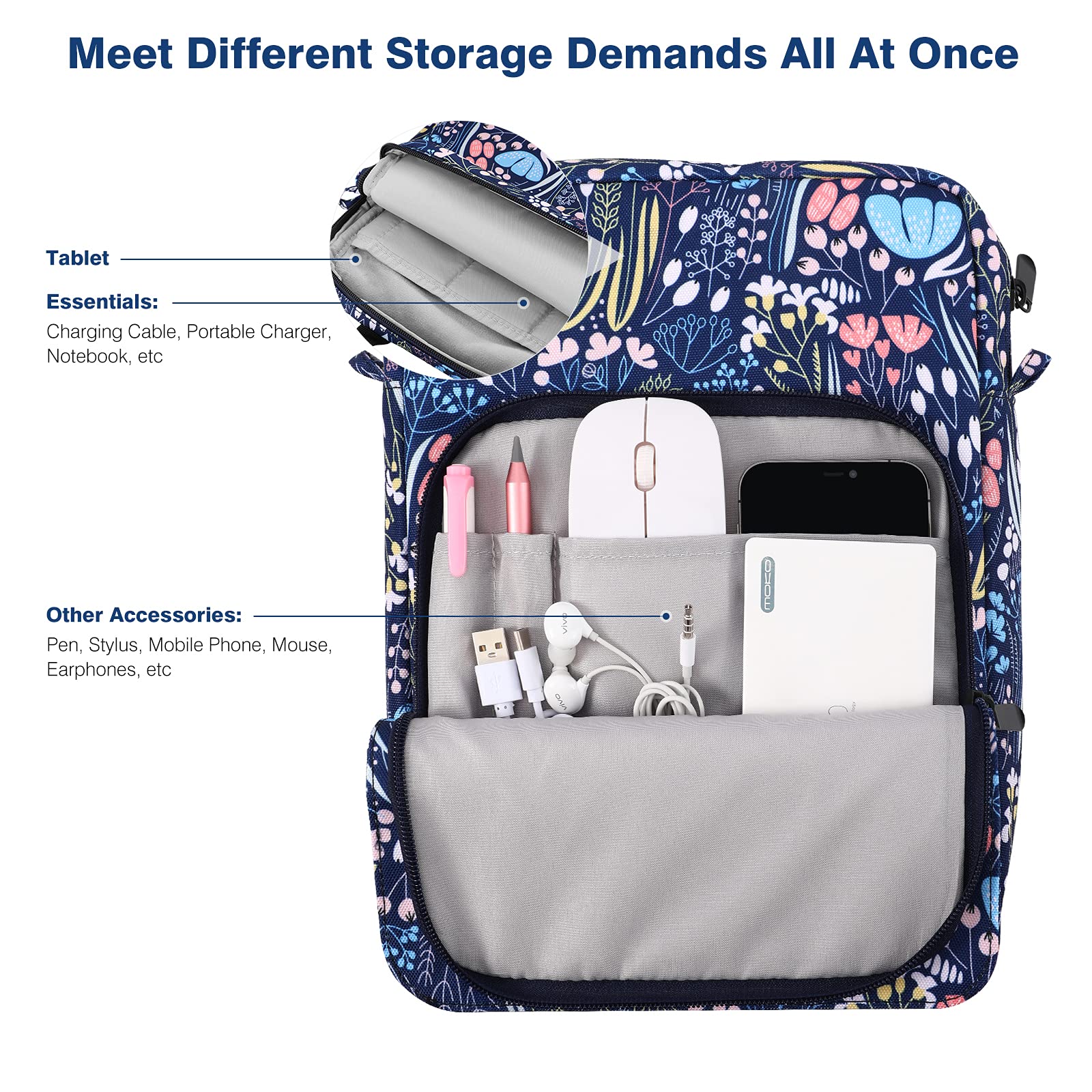 Premium 9-11 Inch Tablet Sleeve Case with Adjustable Shoulder Strap - Compatible with iPad 10th Gen 10.9