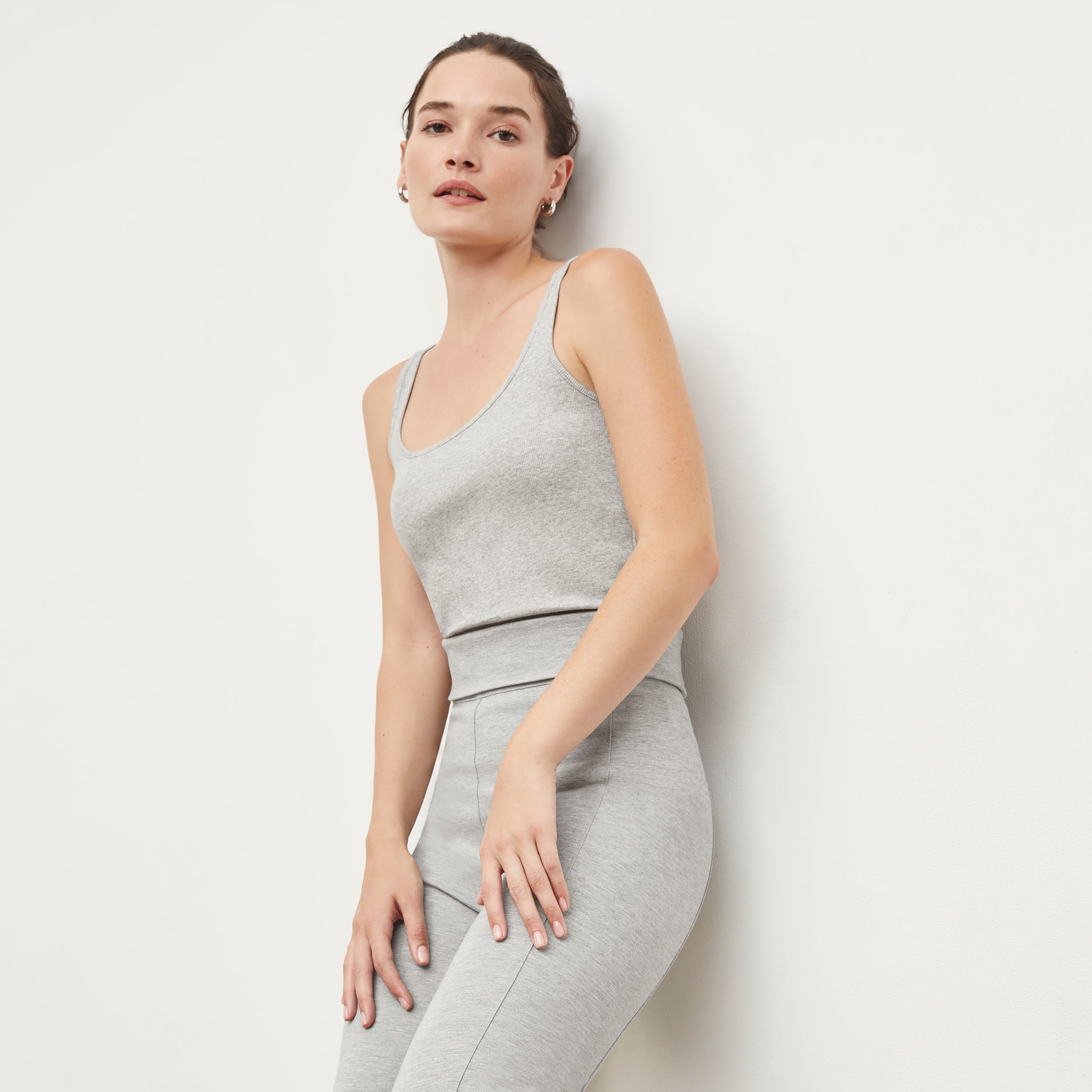 Stella Women's Washable Ponte Leggings - Gray Melange | Comfortable & Stylish for Yoga, Workout & Everyday Wear