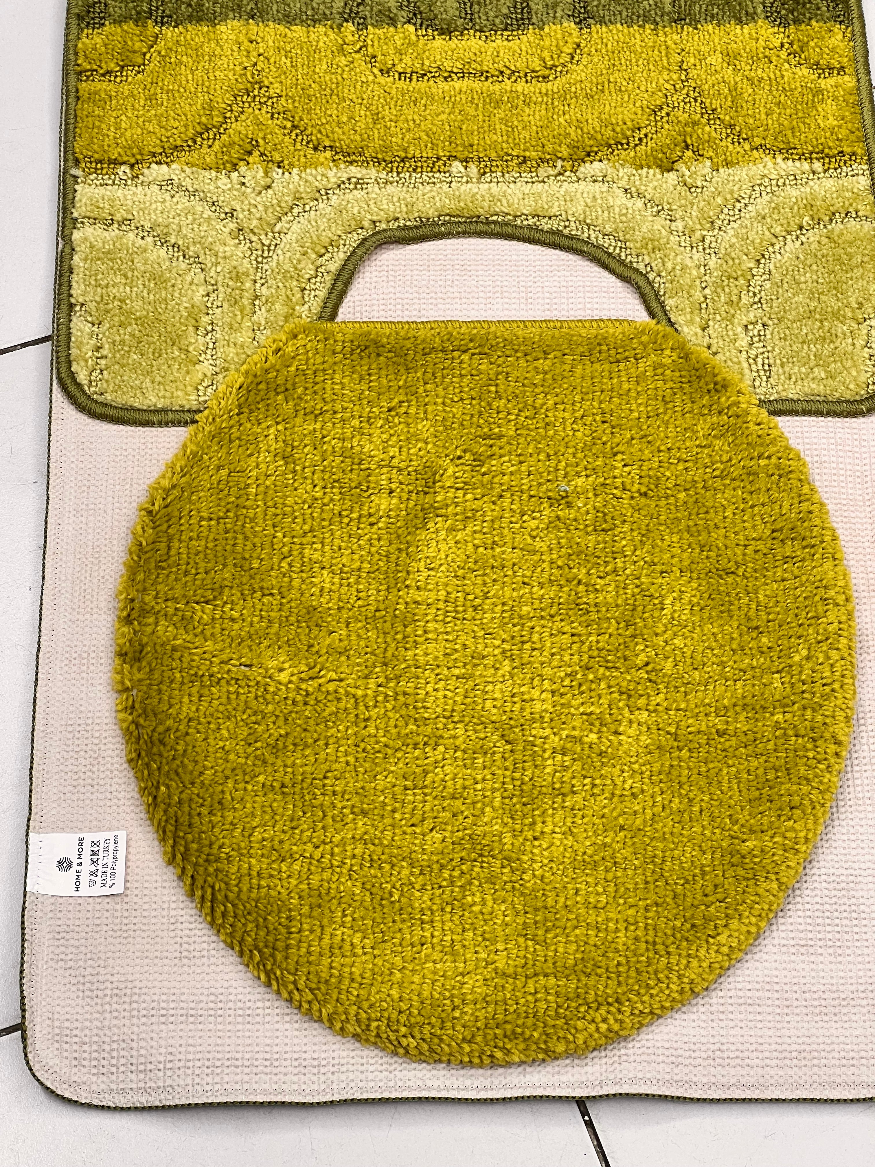 3-Piece Non-Slip Bathroom Toilet Mat Set - Soft Absorbent Rug for Bath, Shower & Floor - Perfect for Home, Apartment, Dorm Decor