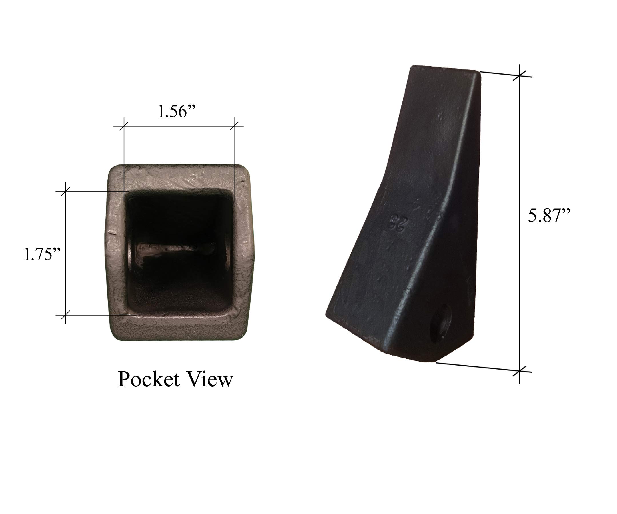 Excavator/Backhoe Bucket Weld-On Shanks, Teeth & Pins - Compatible with 1