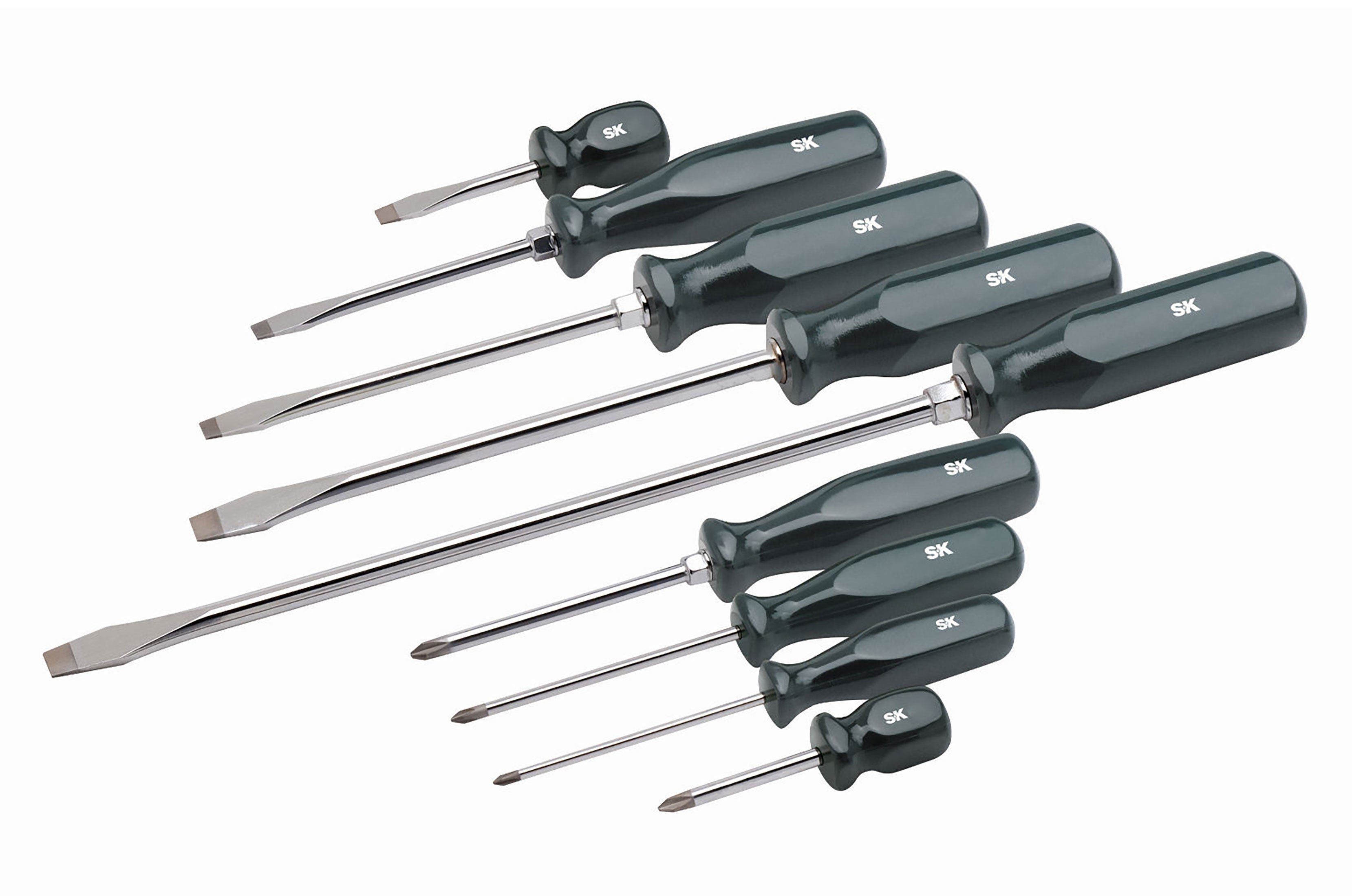 9-Piece SureGrip Combination Screwdriver Set - Professional Home & Auto Repair Tool Kit for DIY Projects, Furniture Assembly, and Electronics Maintenance