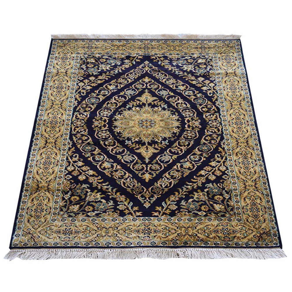Hand Knotted Crimson Red Wool Rug - Traditional Persian Style Area Rug for Living Room, Bedroom & Dining Room Decor
