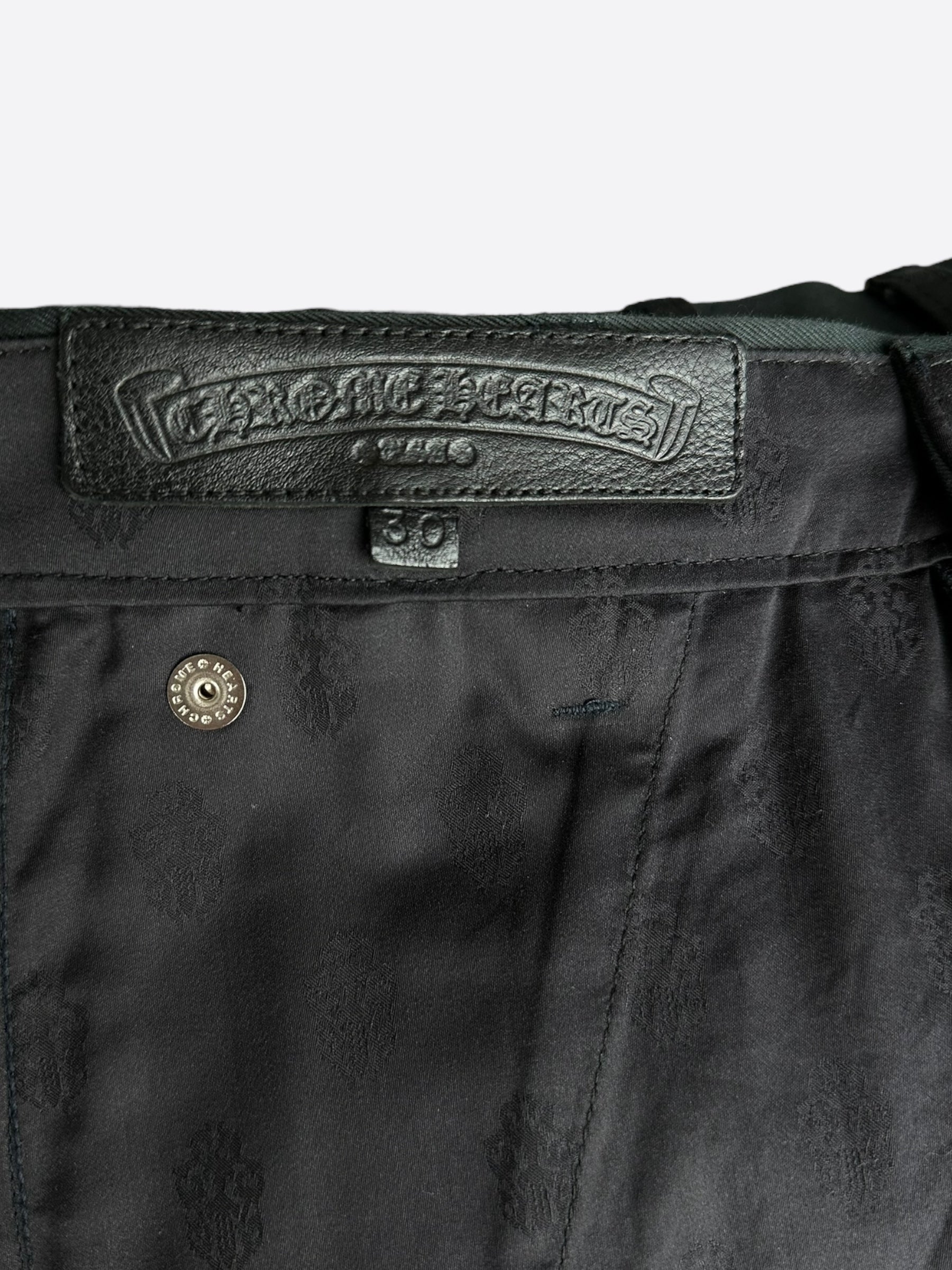 Chrome Hearts Dark Navy Multicolor Cross Patch Chino Pants for Men - Stylish Casual & Streetwear Fashion | Perfect for Parties, Concerts, and Everyday Wear