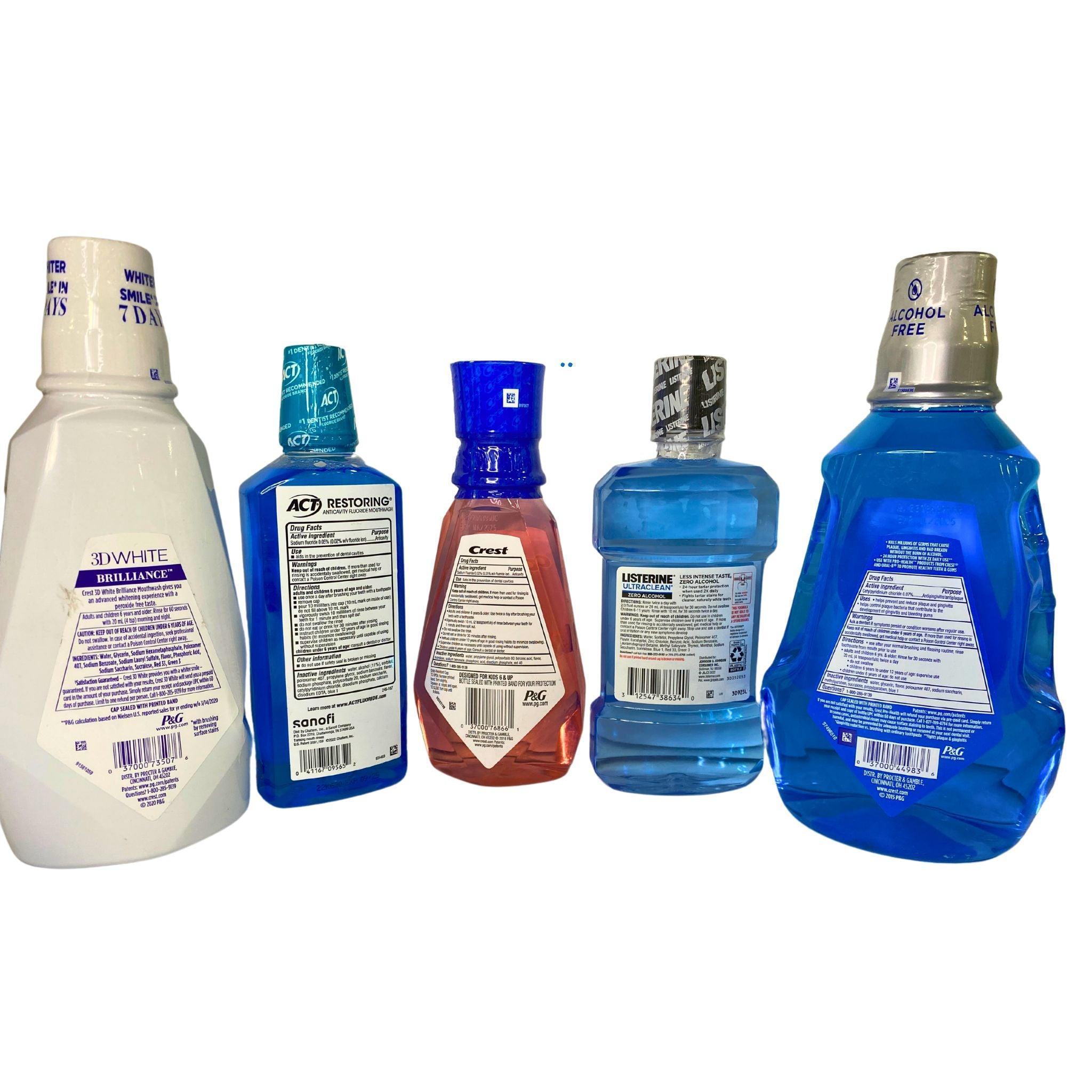 50 Pcs Assorted Mouthwash Variety Pack - Fresh Breath Oral Care for Home, Travel & Office Use